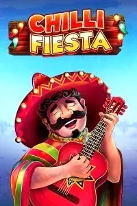 Sombrero-wearing guitarist in the festive Chilli Fiesta slot game