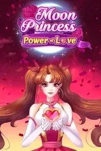 Anime-style princess with heart power in Moon Princess: Power of Love slot