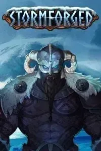 Viking warrior with horned helmet in cold dark Stormforged slot world